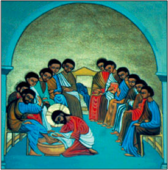 耶稣为他的门徒洗脚